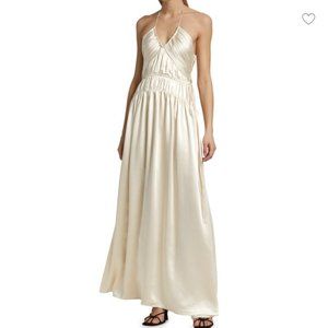 NWT JONATHAN SIMKHAI Clementine Open Back Halter Gown